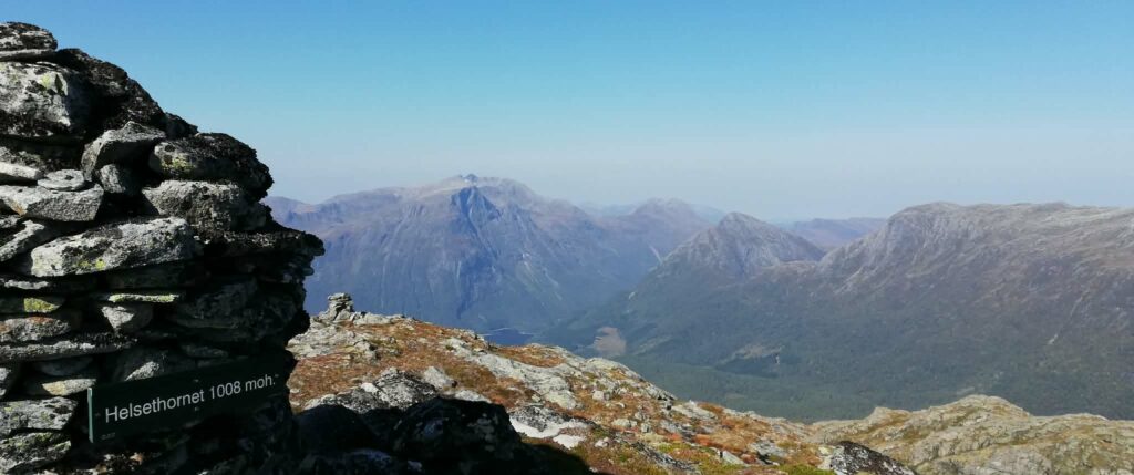 View from Helsethornet summit, Nordfjord Norway